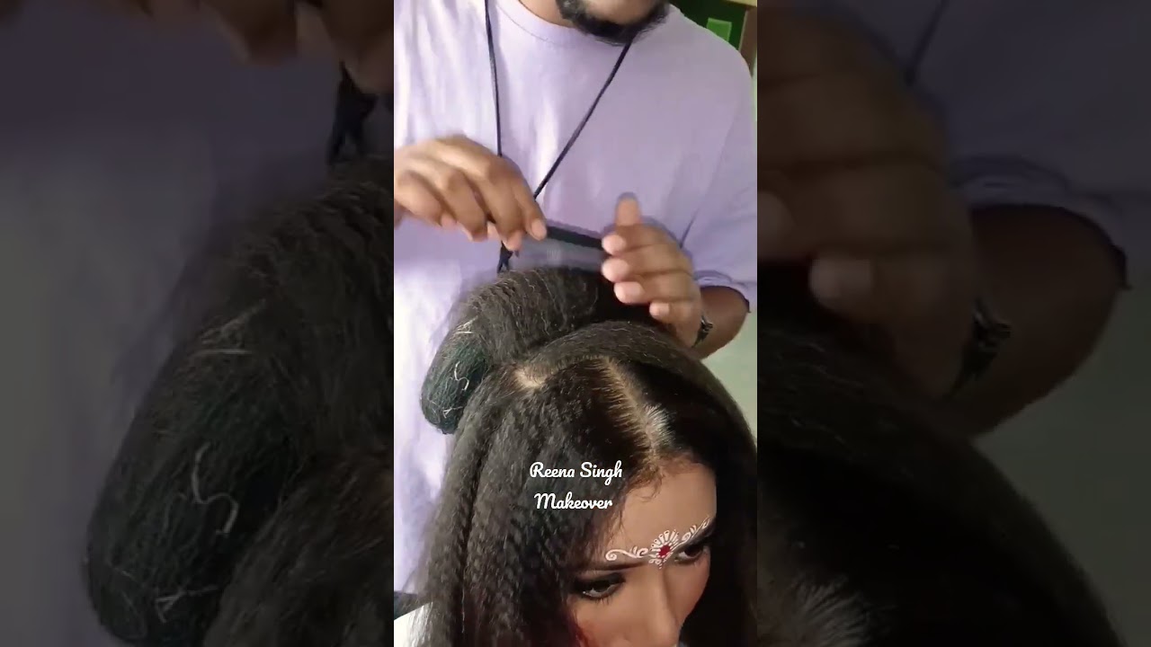 banana stuffing for hair puff #shorts #trending #hairstyletutorial #viral