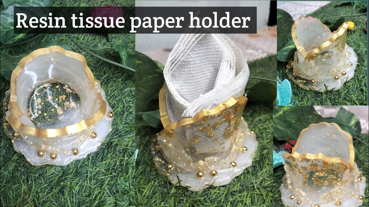 Resin tissue paper holder|Resin art  | Tissue paper holder|how to make tissue paper holder
