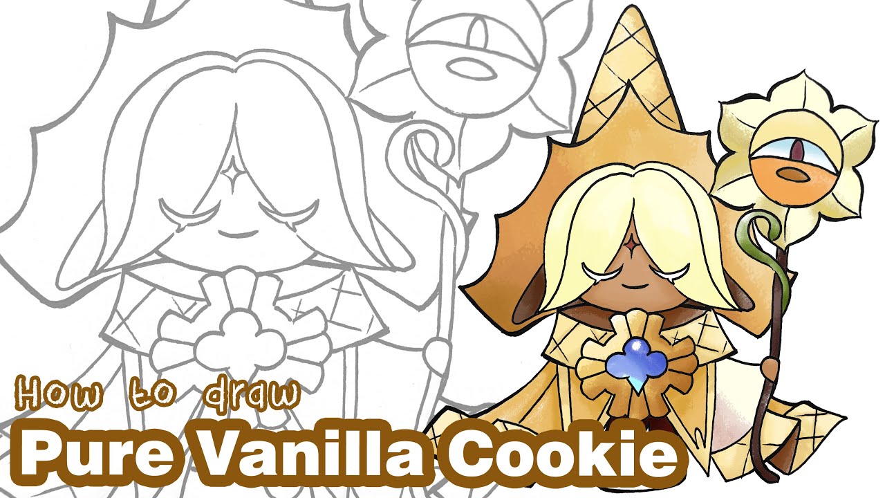 How to draw Pure Vanilla Cookie | Cookie Run Kingdom