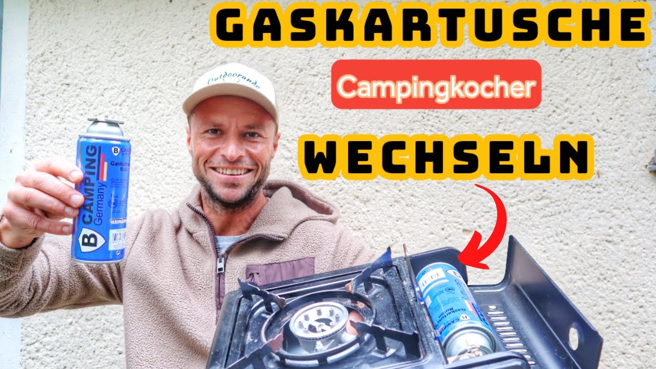 Gaskartusche 227g Campingkocher wechseln 🔥  (ANLEITUNG) Bajonettkartusche 227g, Ventilkartusche