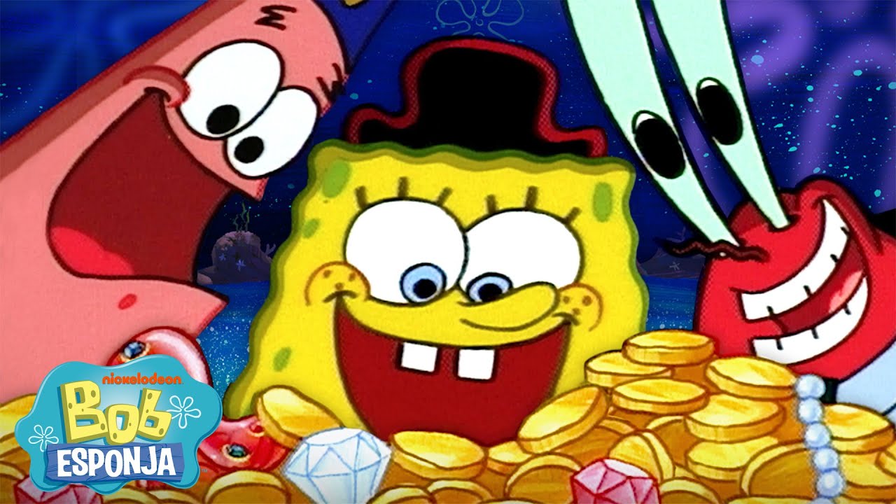 Bob Esponja | As MAIORES Caças ao Tesouro do Bob Esponja! | Compilação de 40 Minutos | Português