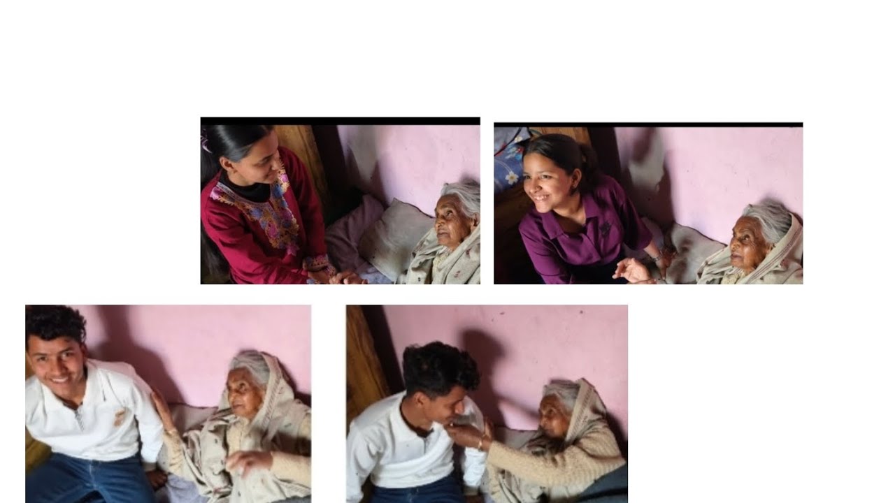 आज बच्चे गए गांव अपनी बुड्ढी दादी से मिलने ❤️😊❤️🌹🌹🎉🎉