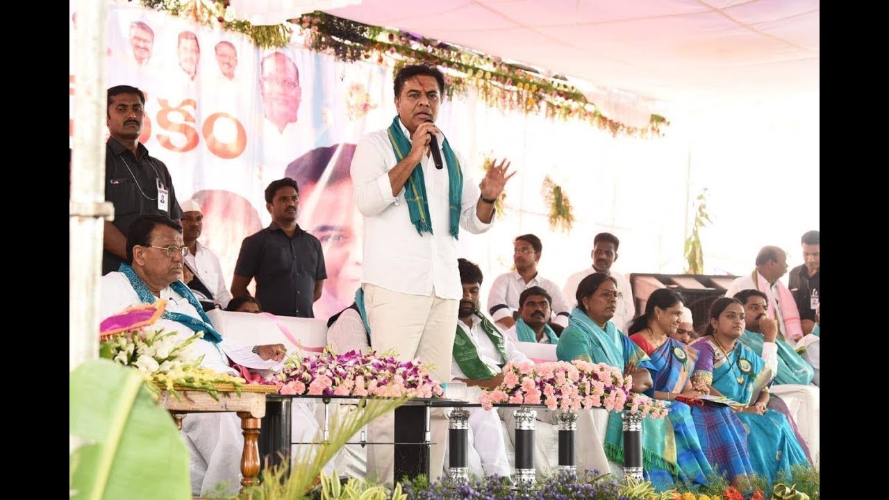 Minister KTR speech at RythuBandhu program in Yellareddypet mandal, Rajanna Sircilla district