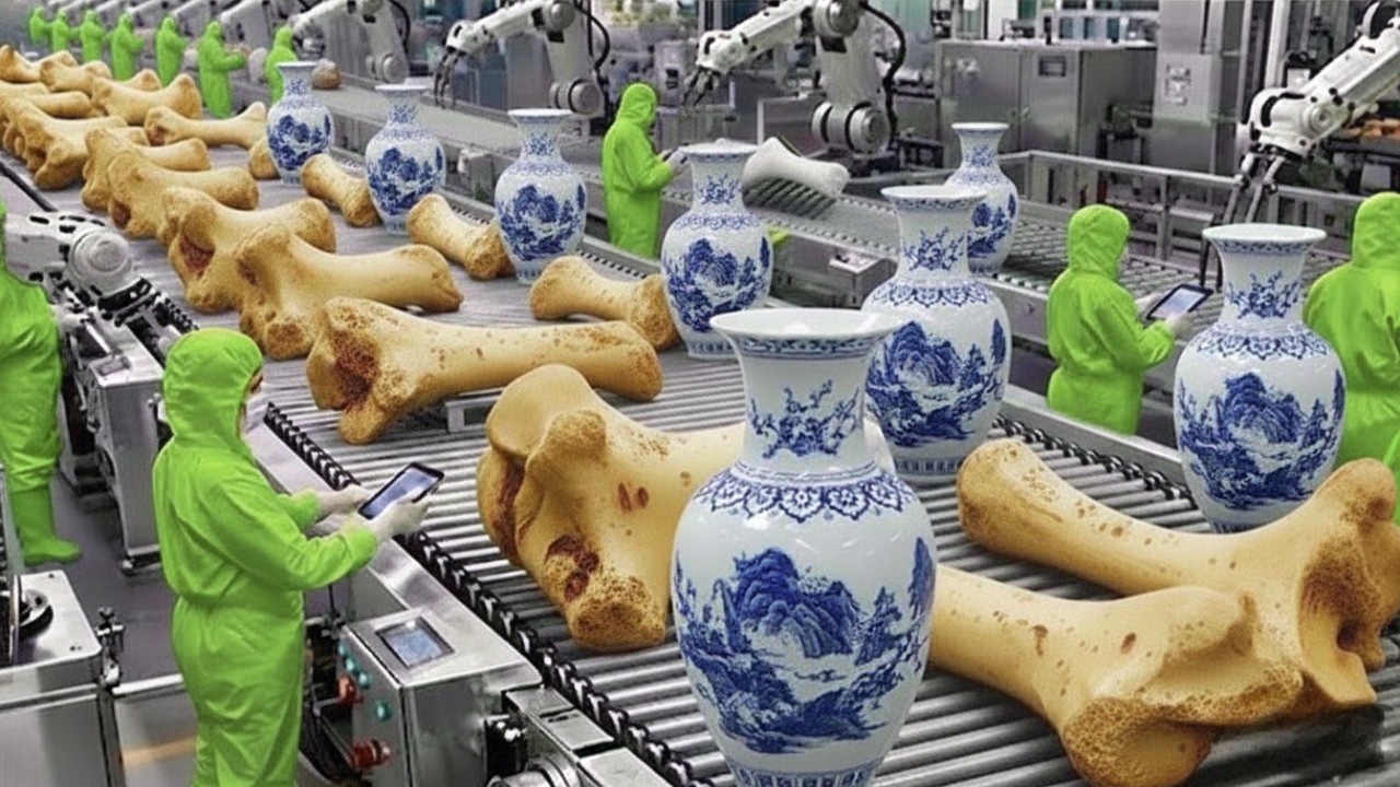 Inside a Modern Bone Processing Factory: Chinese Bone Ceramics Production Process