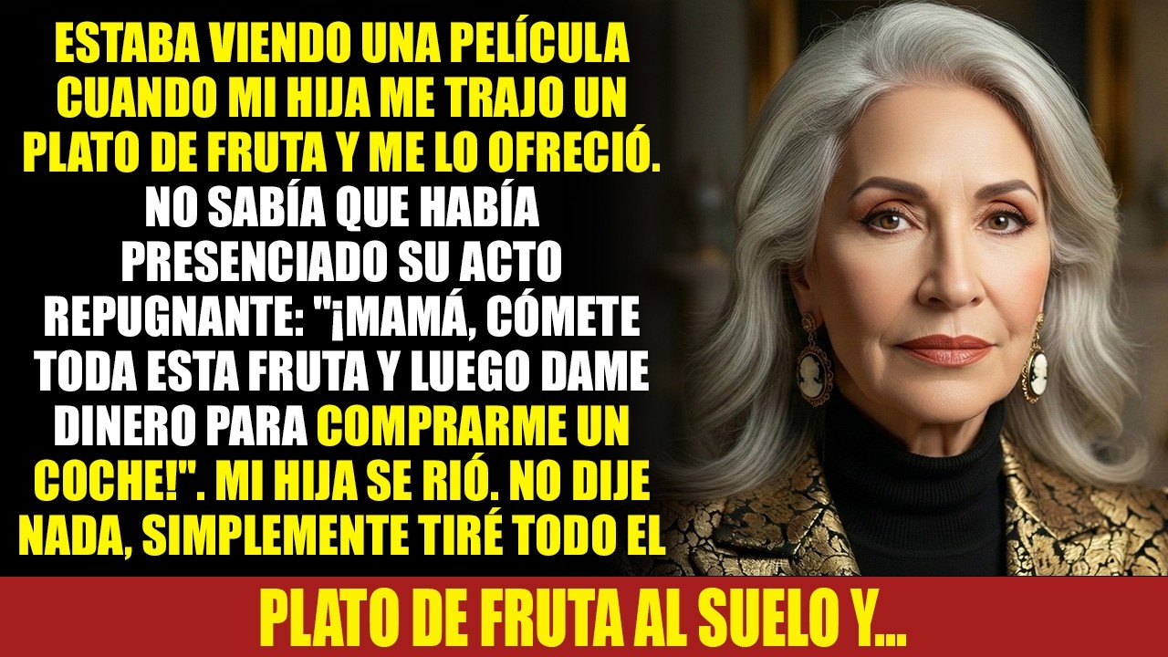 Estaba viendo una película cuando vi a mi hija escupir en un plato de fruta y luego ofrecérmelo...