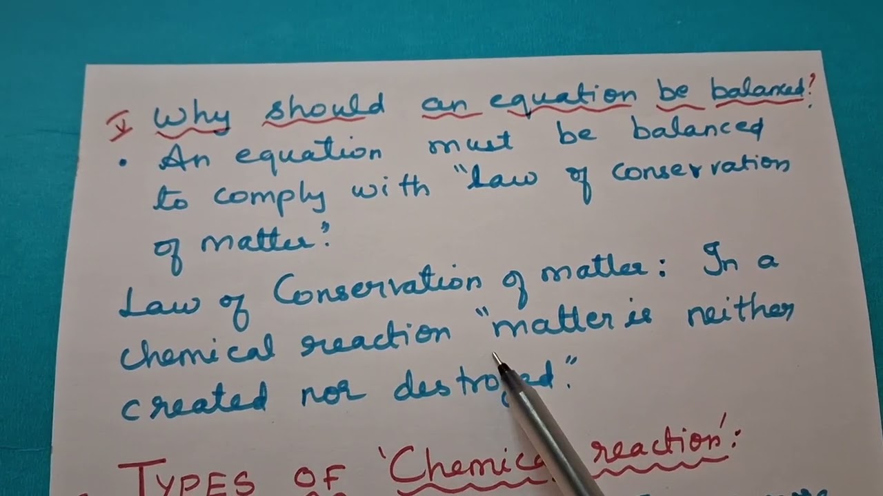 Chemical reactions  &  equations (class -10)