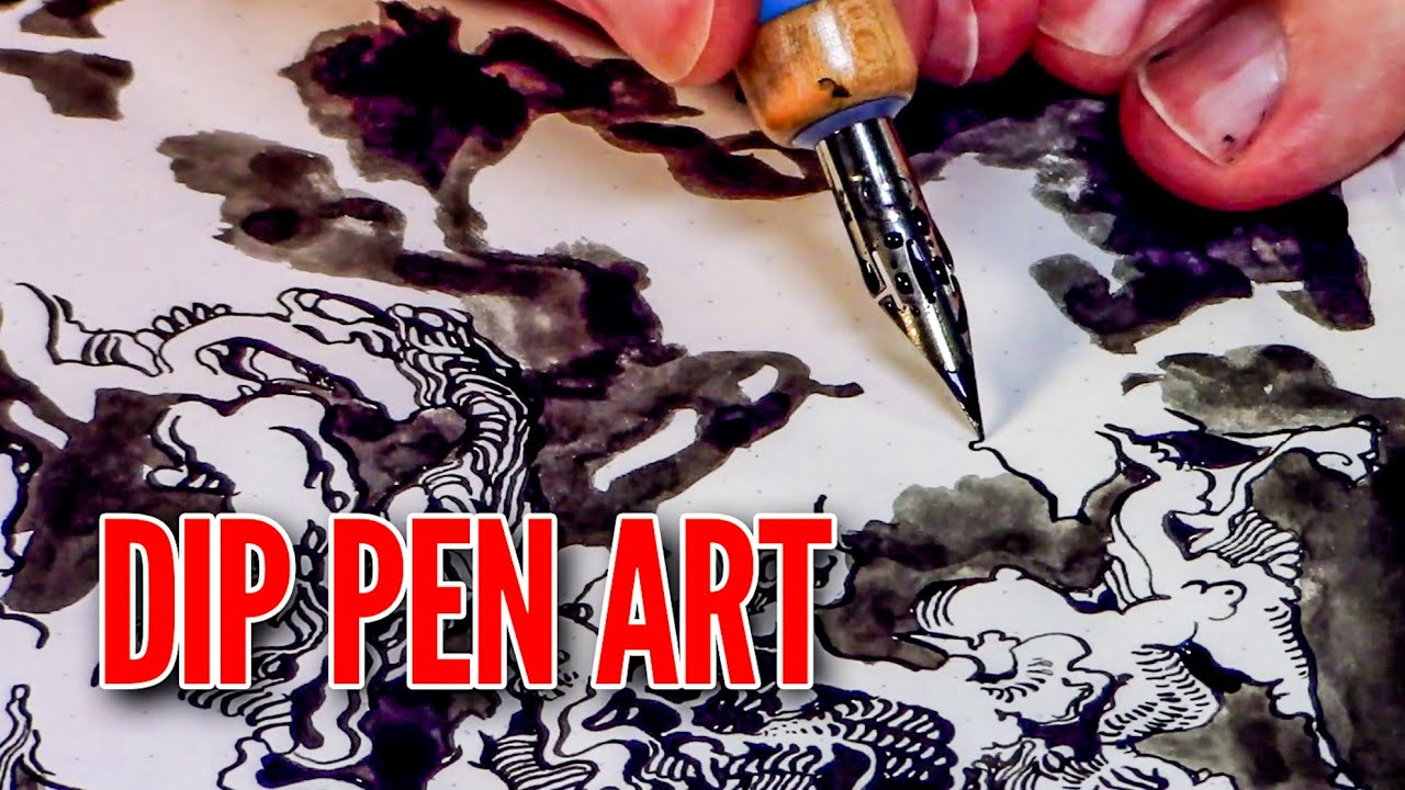 Pure Dip Pen Meditation (No Plan, Just Ink)