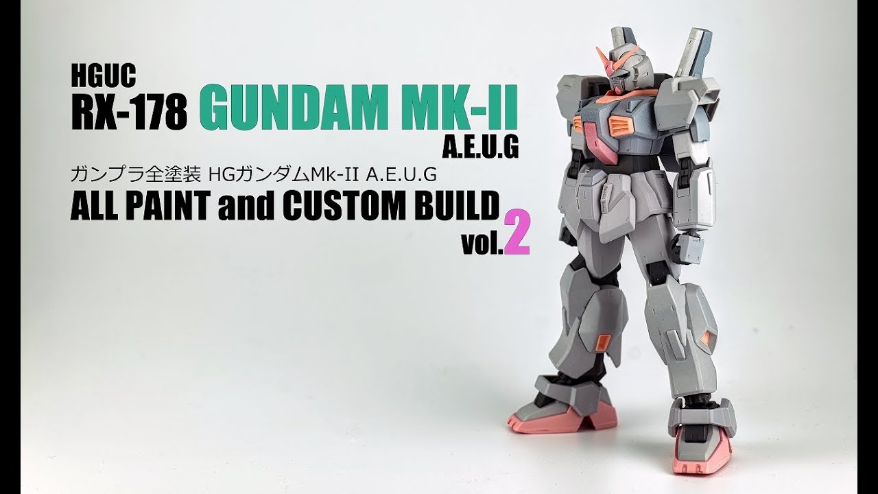 ガンプラ全塗装:HG ガンダムMk-II リバイヴ版 vol.2 合わせ目消し攻略・ 延長加工[Gunpla paint and build GUNDAM mk-ii vol.2Eng sub]