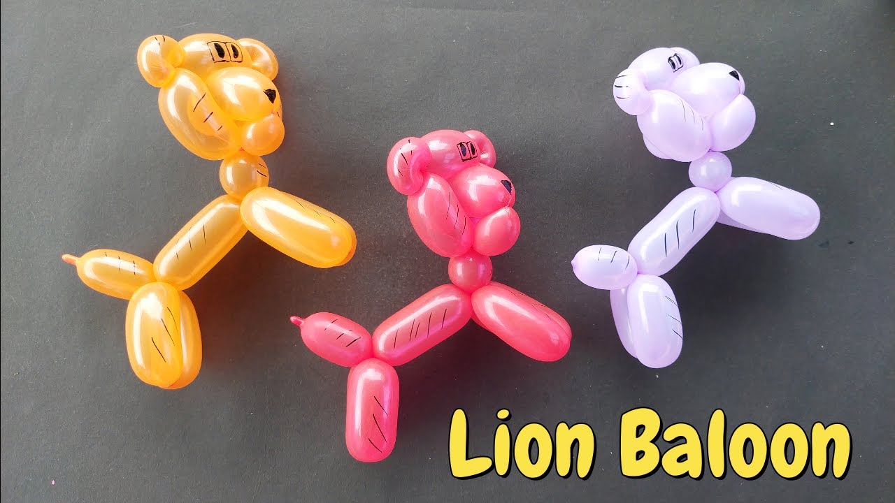 How to make lion balloon. how to make balloon animals. balloon animals for beginners.