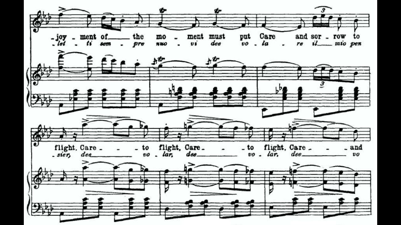 Sempre Libera (La Traviata - G. Verdi) Score Animation