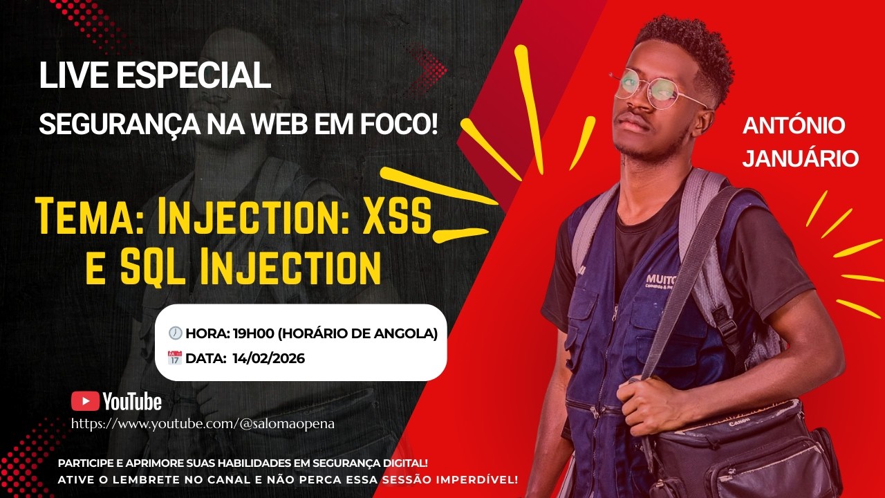 Live especial sobre #segurança na #web com foco total em ataques de #injection