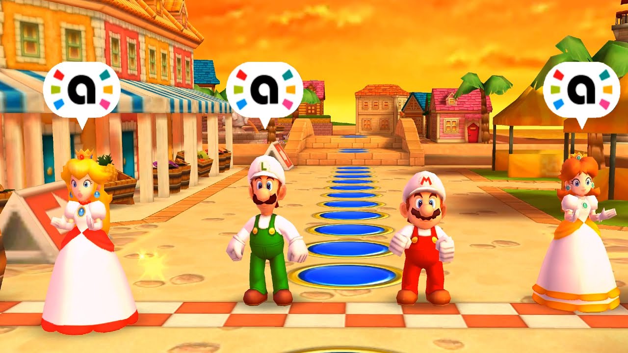 Mario Party Star Rush Coinathlon Fire Peach Vs Rivals Players Rival Race