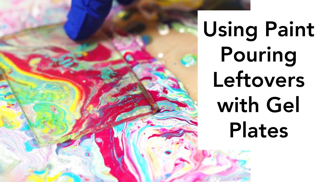 Capture the Pattern in Paint Pouring Leftovers with Gel Plates