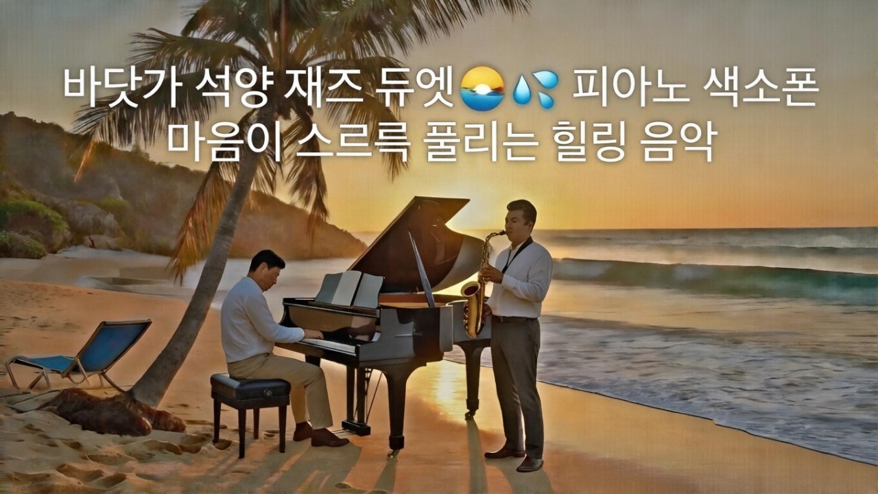 마음이 지친 밤… 이 음악만 틀고 눈 감아봐 |🌅 석양 피아노 색소폰