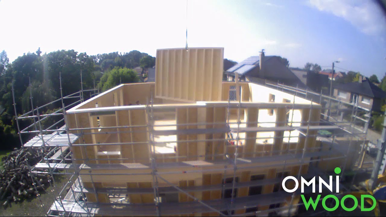 Montage houtskelet woning door Omni Wood