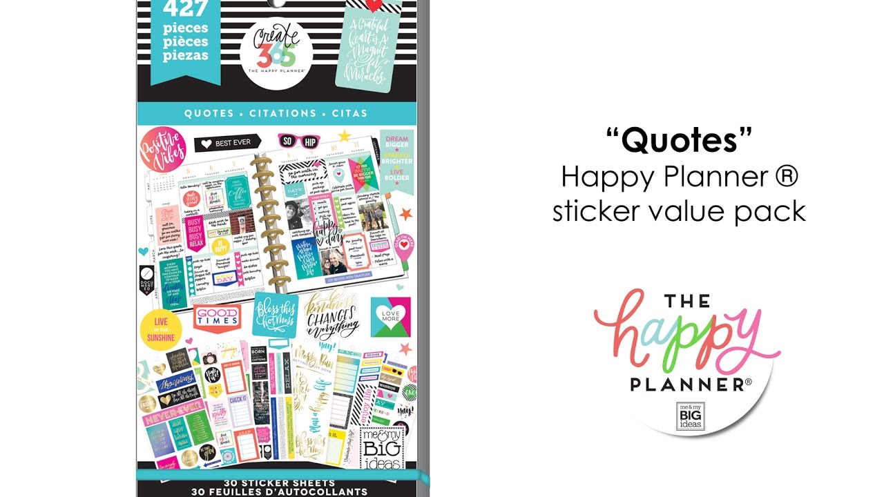 Value Pack Stickers - Quotes - Happy Planner® Preview