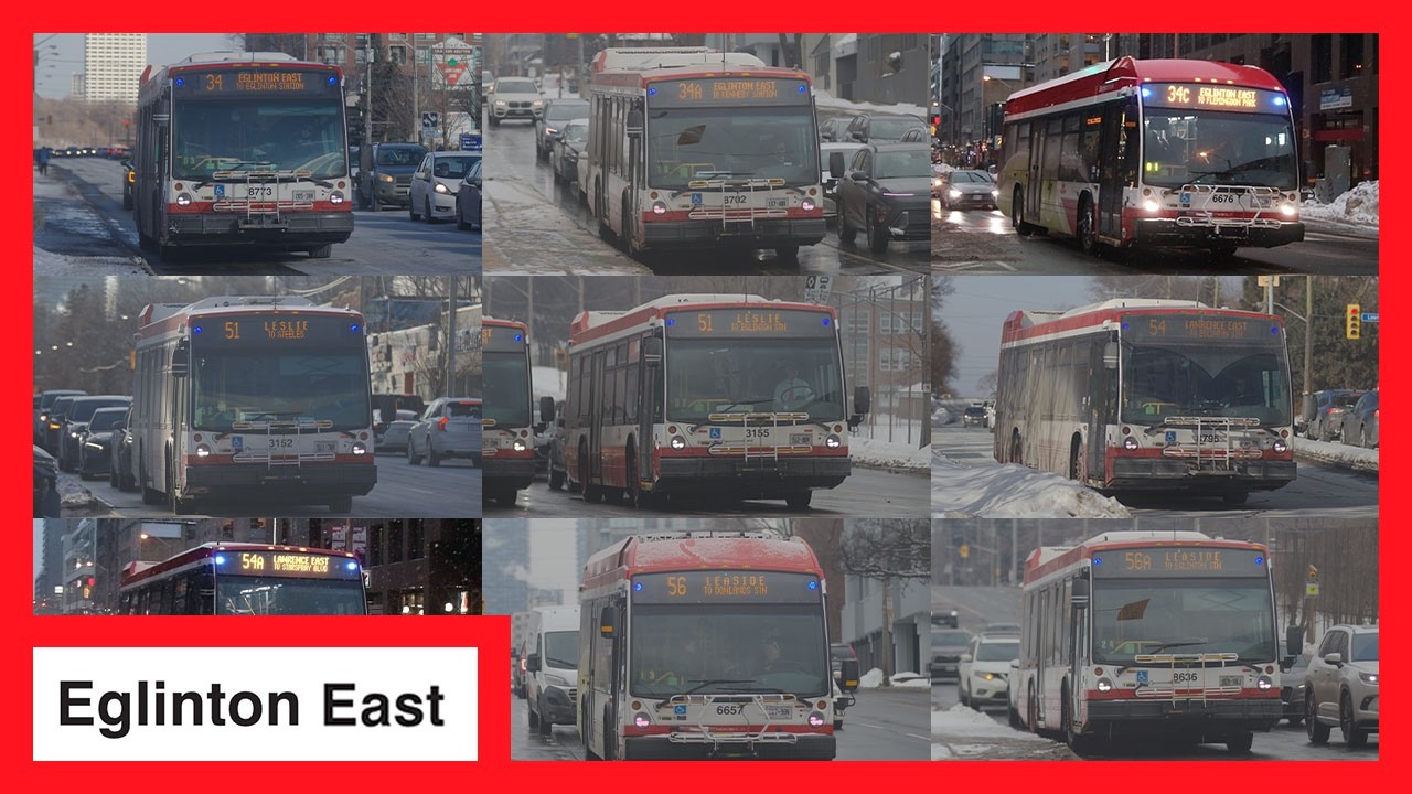 TTC Eglinton Ave East Bus Service Before Line 5 Opening