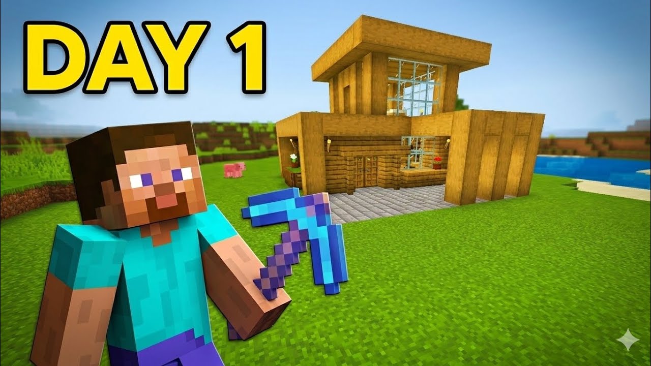 I Survived My First Night in Minecraft! | Minecraft #1