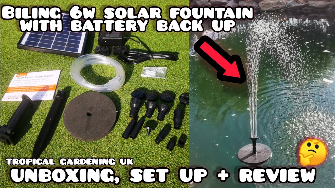 BEST SOLAR Pump for SMALL ponds !? 🤔 6w BILING Solar FOUNTAIN Kit, UNBOXING, SET UP and REVIEW!