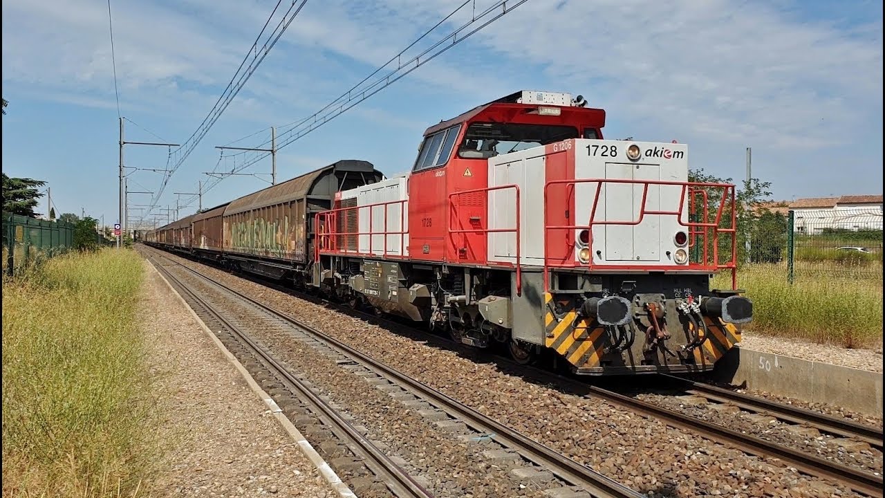 Trains de Fret Gare de Rassuen à ISTRES ULTRA HD 4K 60FPS