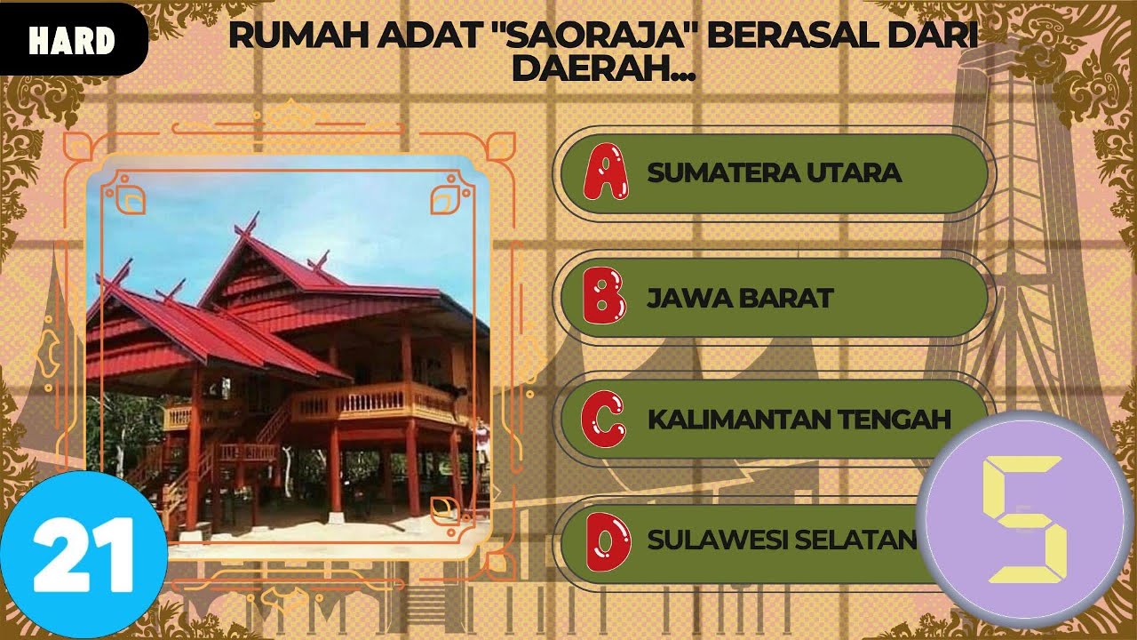 🏠 QUIZ RUMAH ADAT NUSANTARA - PART 1 | Rumah adat mana yang kamu suka? 🤔🏡