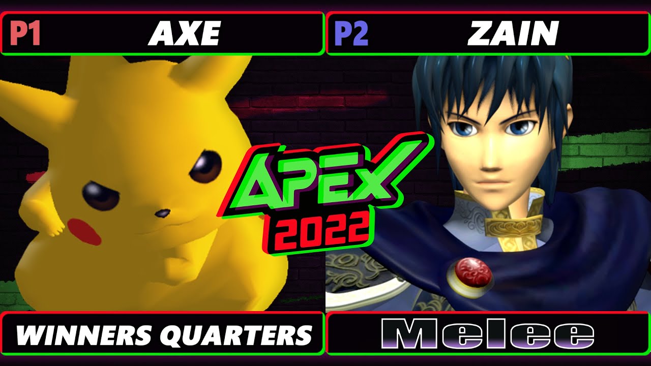 Apex 2022 Winners Quarters - Axe (Pikachu) Vs. Zain (Marth) - SSBM Melee Tournament