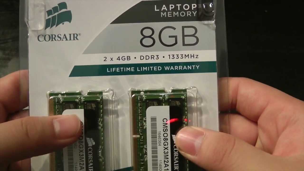 Unboxing: Corsair 8GB DDR3 1333MHz Laptop Memory Kit