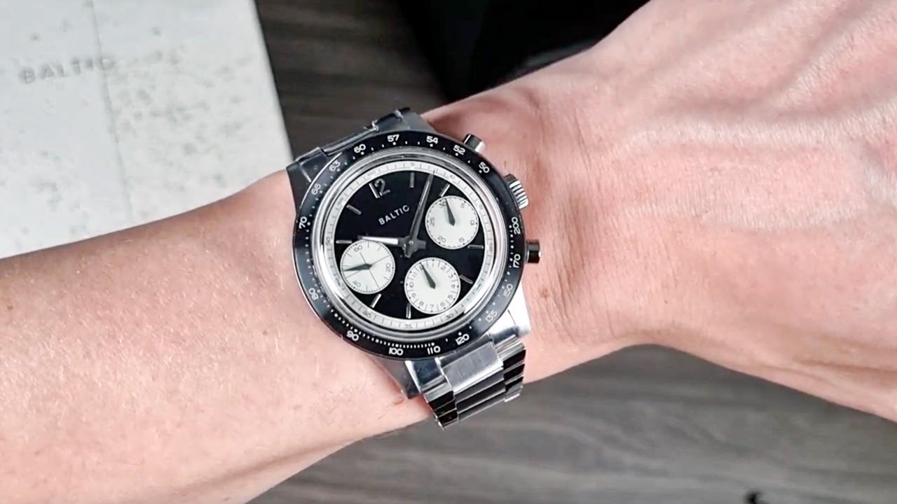Baltic Chronograph Tricompax Reverse Panda (Watch Unboxing)
