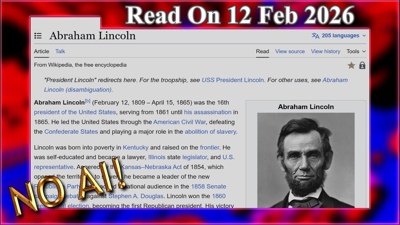 Abraham Lincoln (No AI) - 12 February 2026