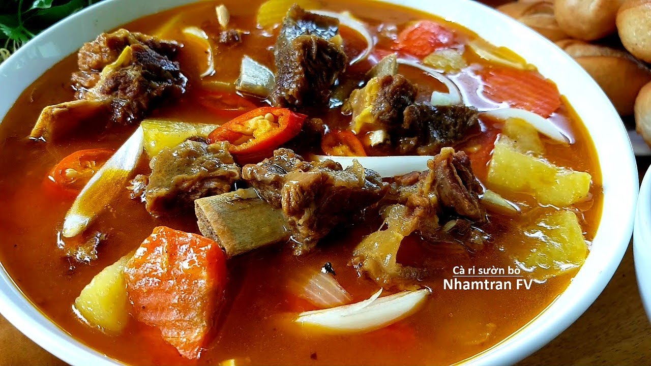 CÀ RI SƯỜN BÒ mềm thơm cách nấu đơn giản vô cùng ngon hợp đãi tiệc gia đình |Nhamtran FV