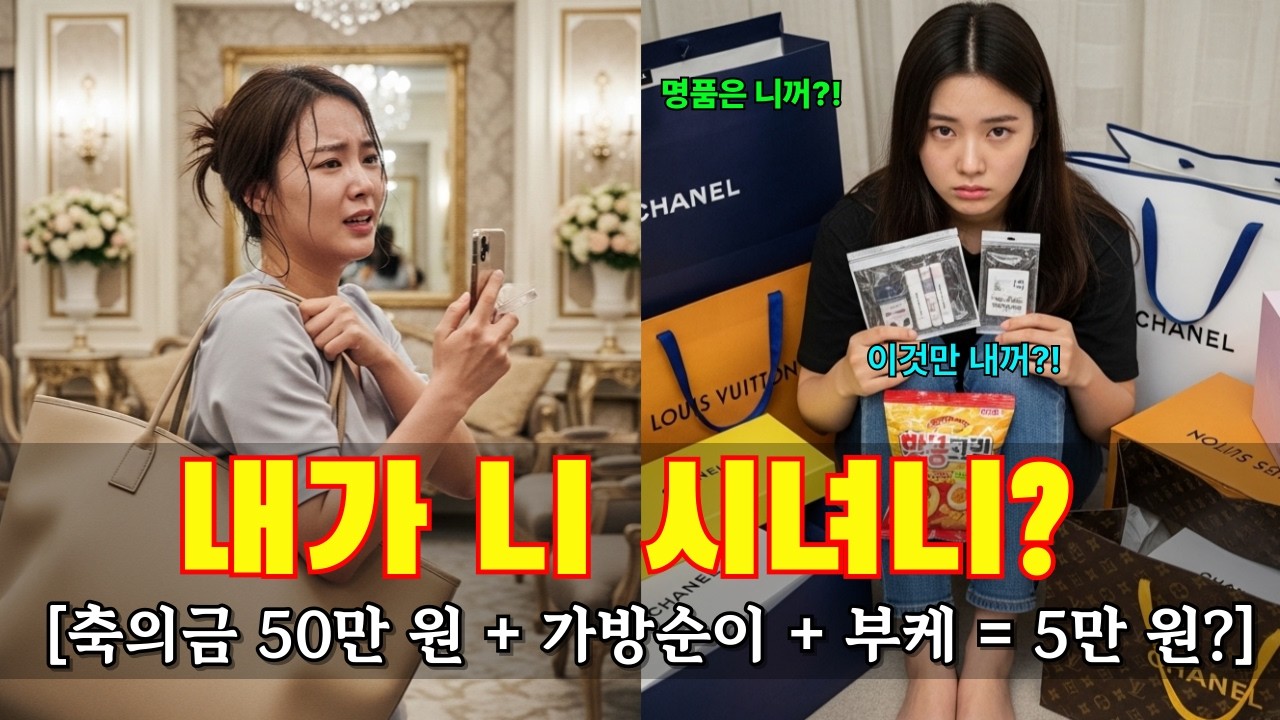 축의금 50만 원 내고 가방순이+부케까지 했는데, 보답은 '5만 원'이네요?