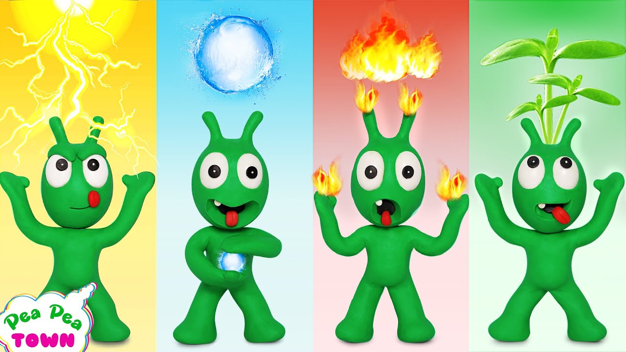 Pea Pea in Secret Rooms of Four Elements | Cartoon for Kids
