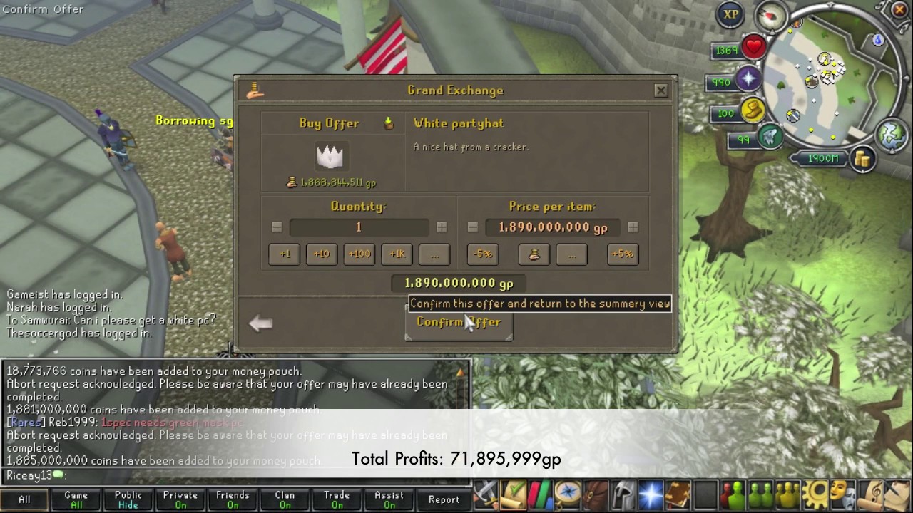 [RUNESCAPE] Flipping a White Party Hat! | HD