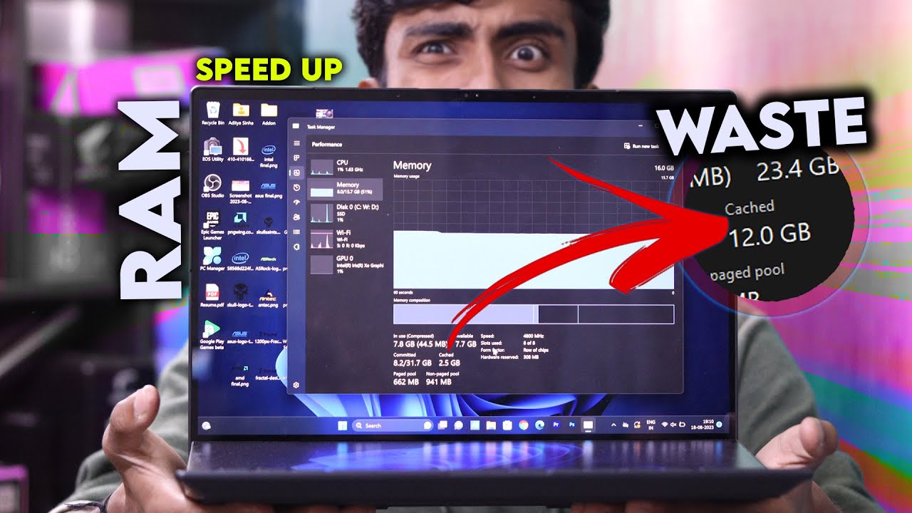 CLEAR RAM CACHE!🚀 Make Your Windows Computer or Laptop Super Fast For FREE! in Just 1 Click⚡️