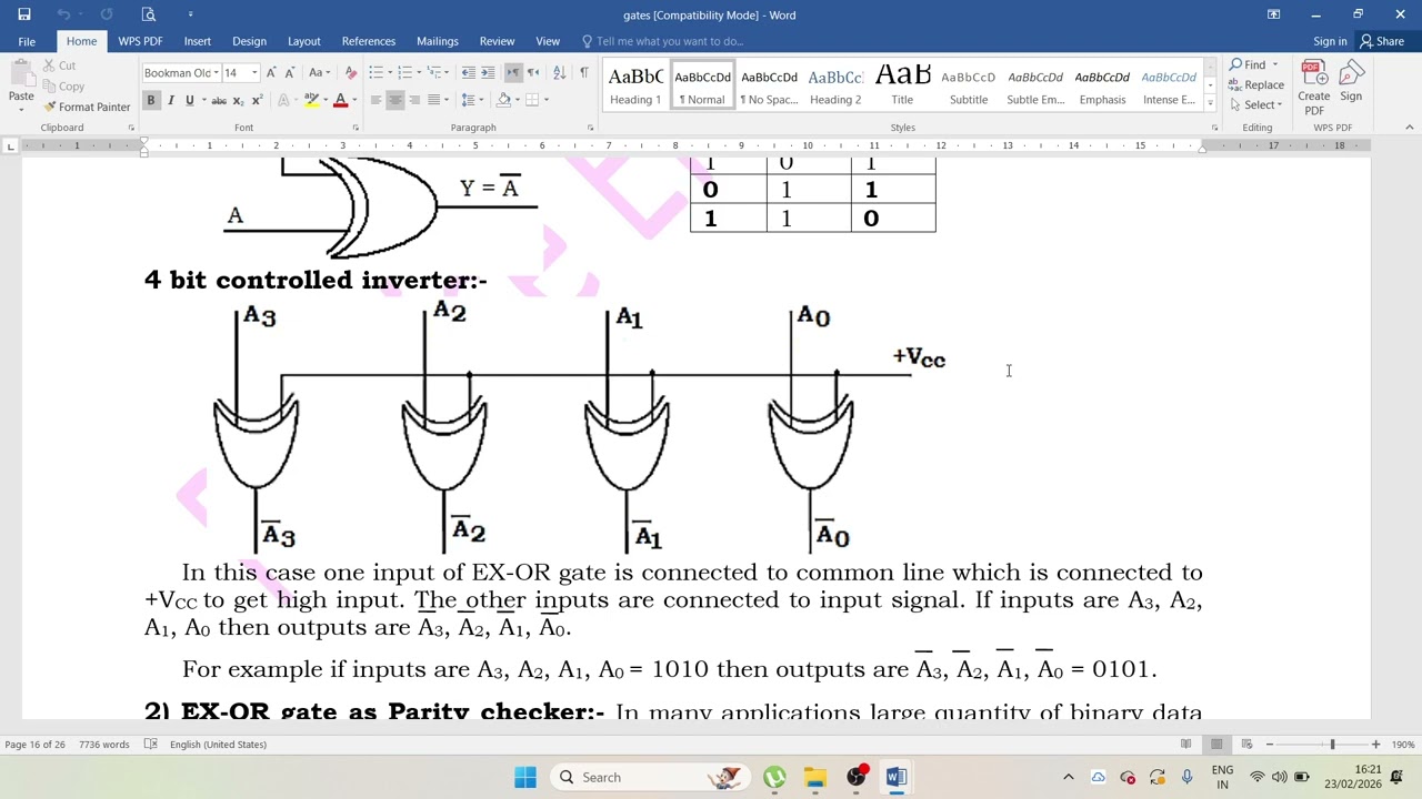 Second day of revision paper second Logic Gates and Logic Families