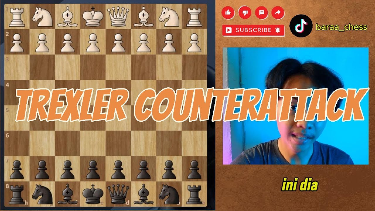 TREXLER COUNTERATTACK | CARA MENGHADAPI FRIED LIVER ATTACK SECARA BRUTAL! #shorts #baraachess