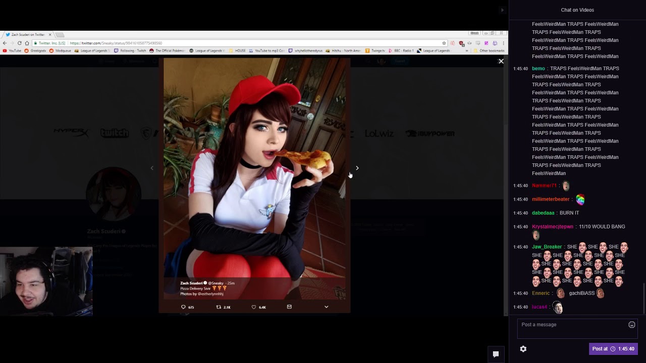 Greekgodx Reacts to C9 Sneaky Pizza Delivery Sivir Cosplay with chat!