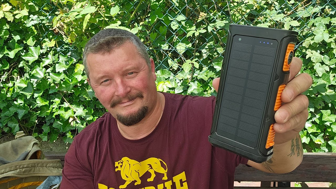 🚨SOLAR POWERBANK mit Induktion, Kurbel, Taschenlampe, Kompass  f. Camping, Prepping, Survival etc