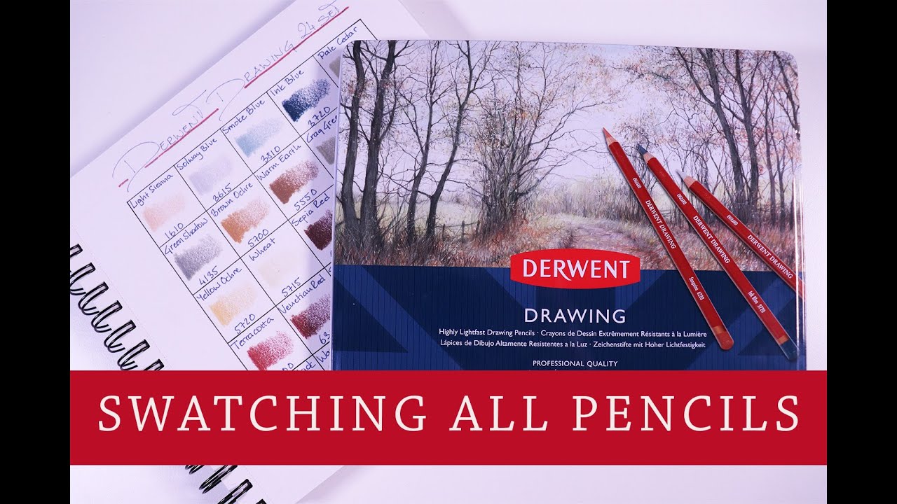 Swatching the 24 Colored Pencil Set from Derwent Drawing