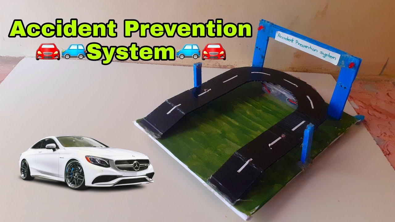 How to make road accident prevention system | science project | OM PATIL Creativity