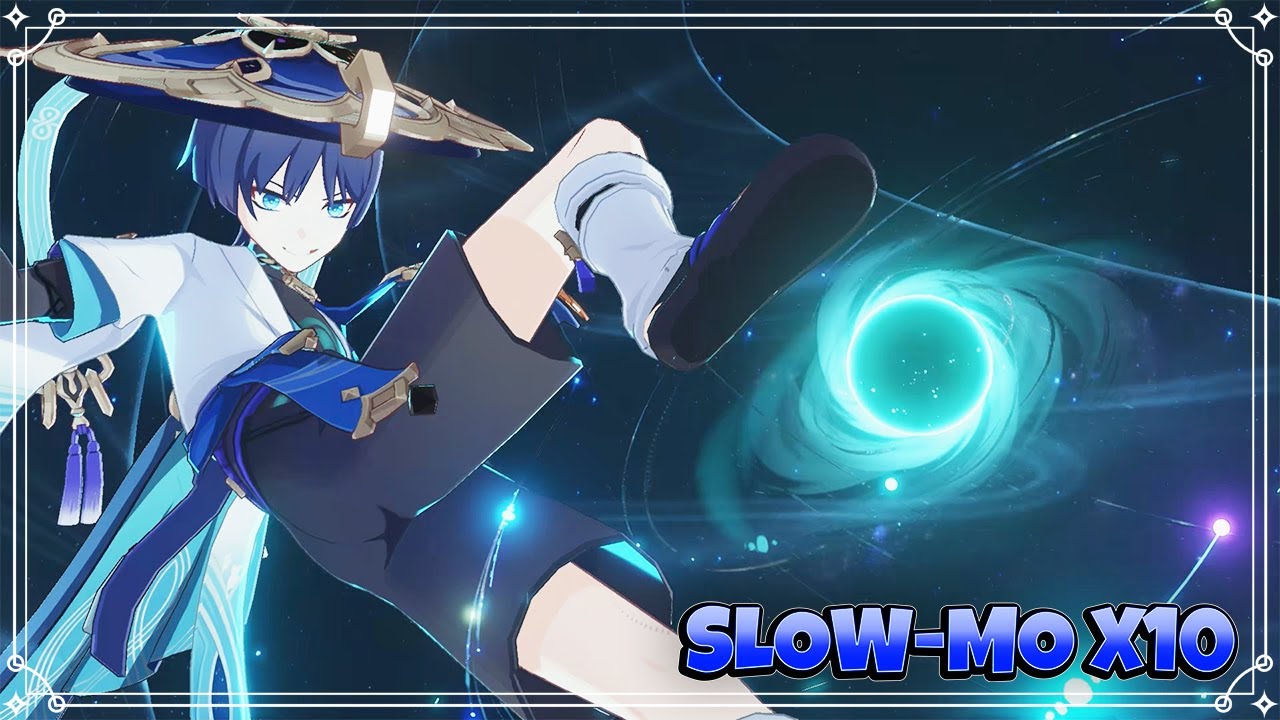 Wanderer in 1000% Slow Motion animation - Genshin Impact