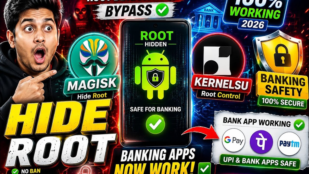How to Hide Root for Banking Apps 🔥 | 99.9% Working 2026 #HideRoot #Magisk #KernelSu
