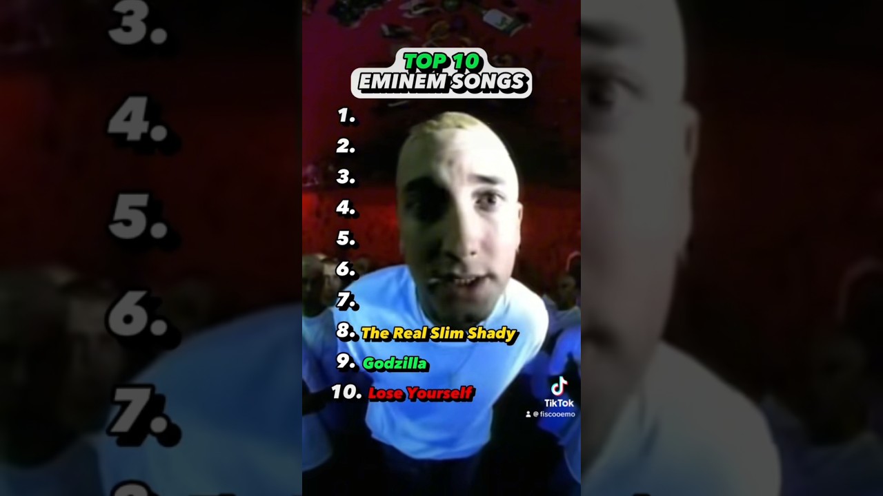 Eminem top 10 songs #eminem #top10 #rap #review #hiphop
