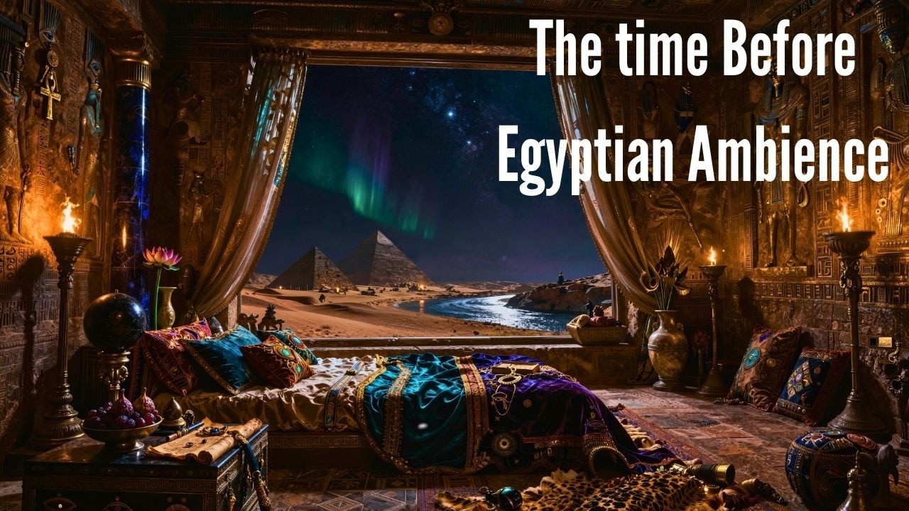 The time Before - Ambient Music, Egyptian Theme, Cozy Fantasy Bed Room, 4k