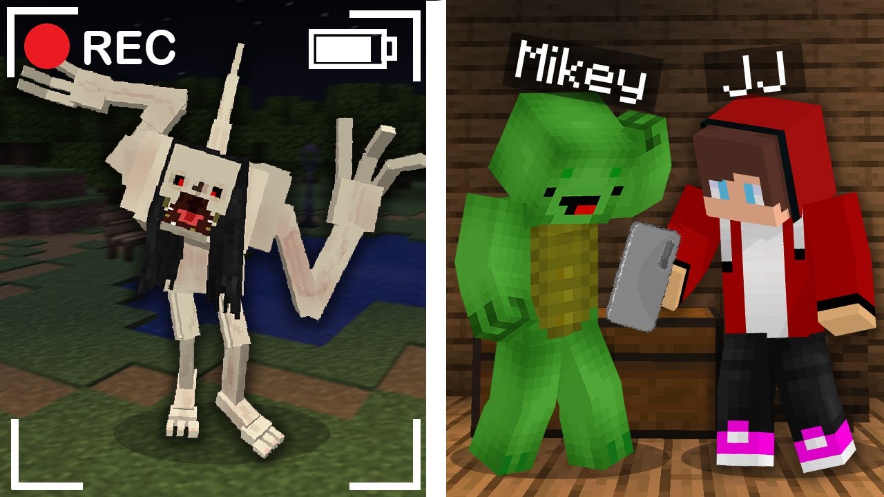 JJ and Mikey Watch The SCARY Nightmare on The Cameras in Minecraft! Maizen
