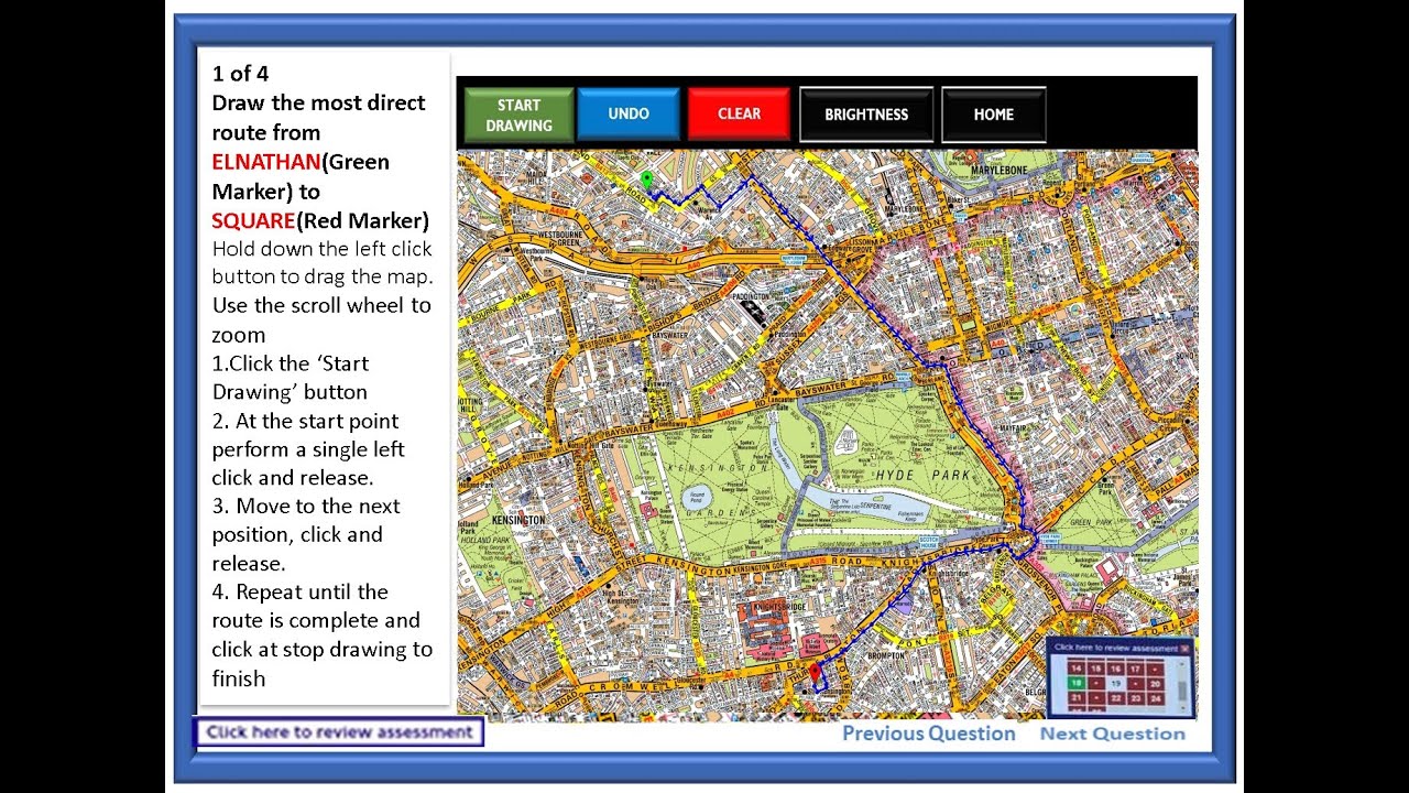 TFL TOPOGRAPHICAL  ROUTE.A  NEW & IMPORTANT TOPOGRAPHICAL EXAM ROUTE  QUESTION THROUGH EDGWARE ROAD.