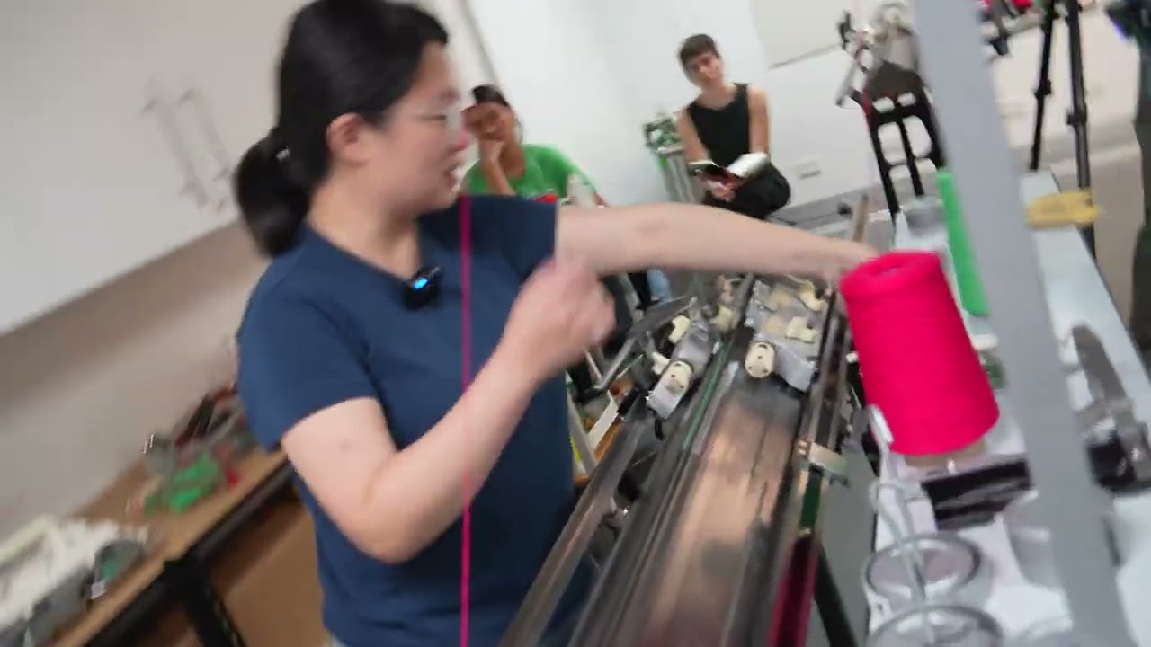 Knitting with DUBIED machine