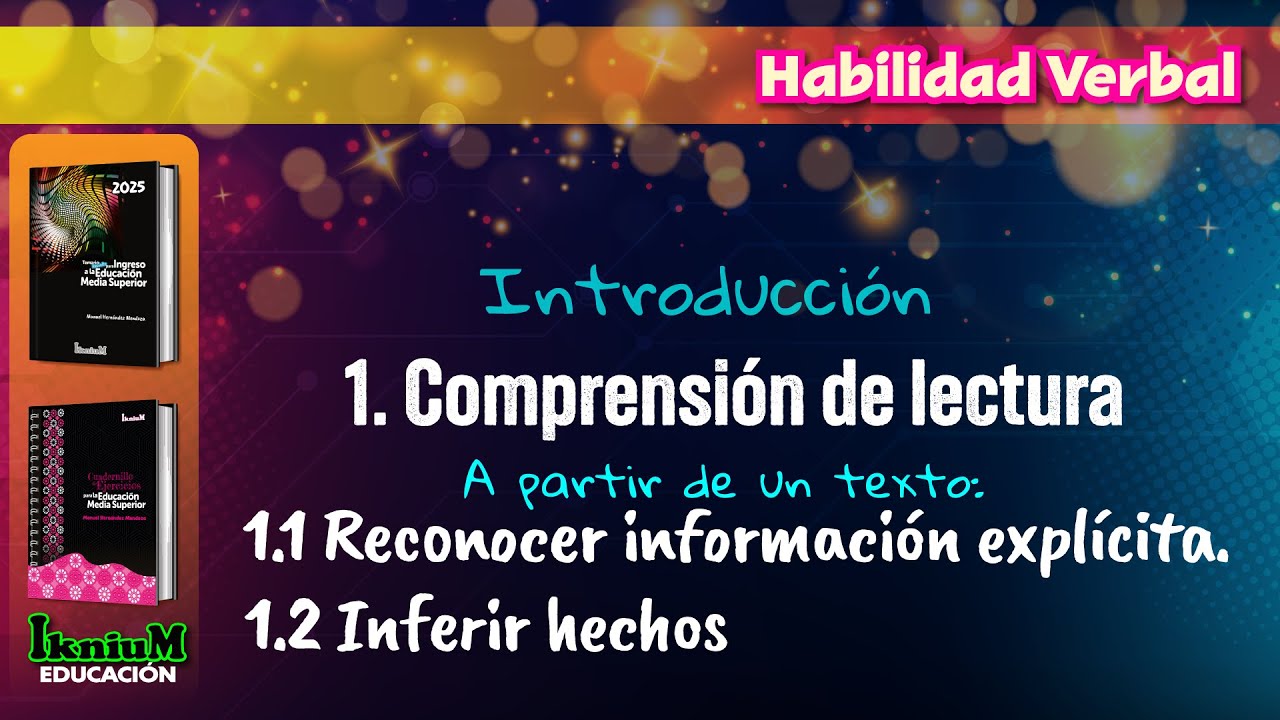 Habilidad Verbal - Tema 1.1 y 1.2 - IkniuM Media Superior