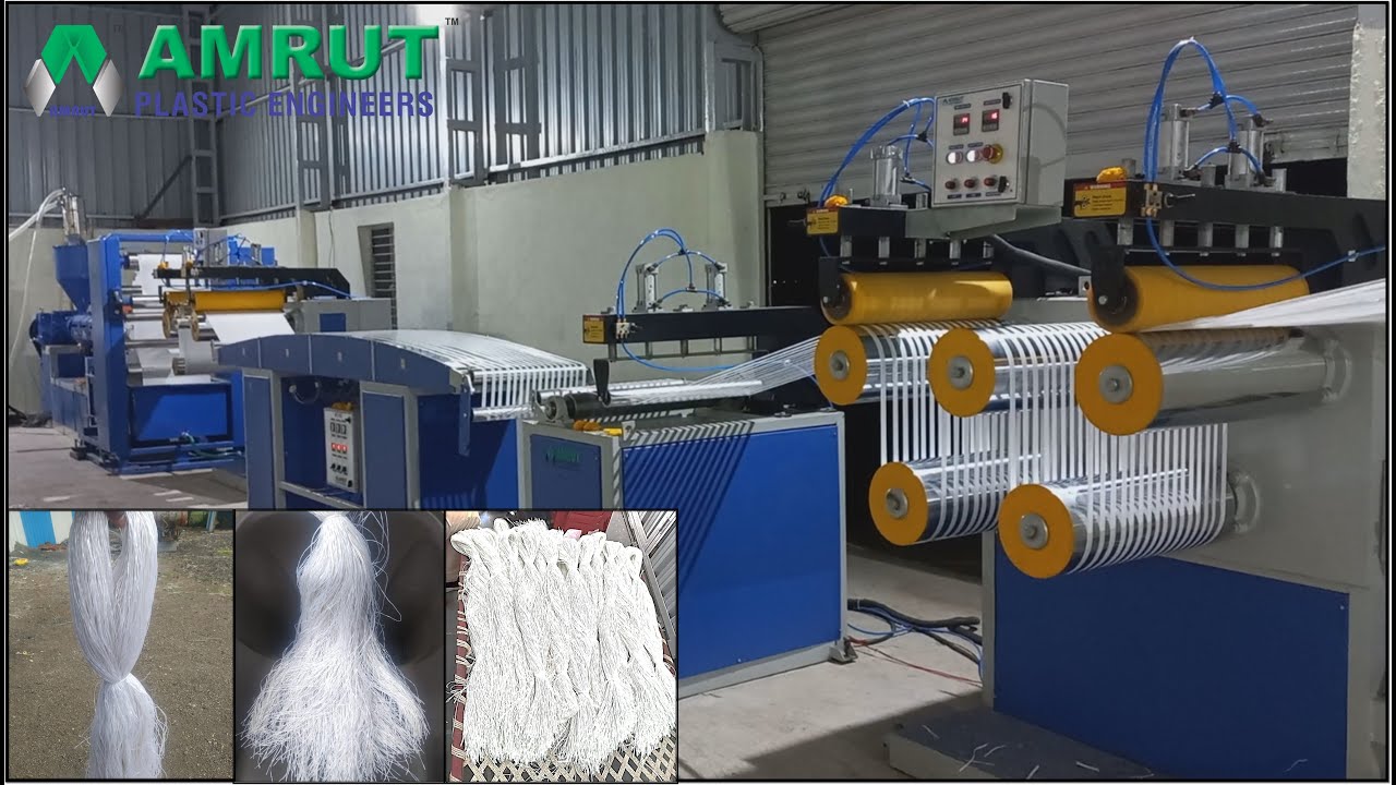 PP FIBRILLATED TAPE LINE WITH ONLINE TWISTER | PLASTIC TOMATO TWINE MACHINE |AGRICULTURE TWINE SUTLI