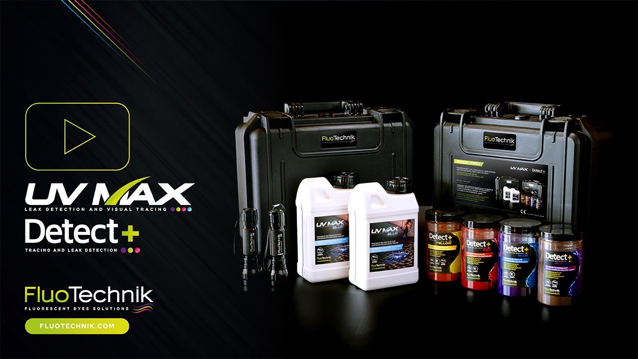PACK PRO Leak Detection Kit – 4 Colors + 2 Invisible UV Tracers + 6 W UV Lamp
